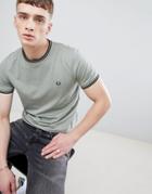 Fred Perry Twin Tipped T-shirt In Khaki - Green