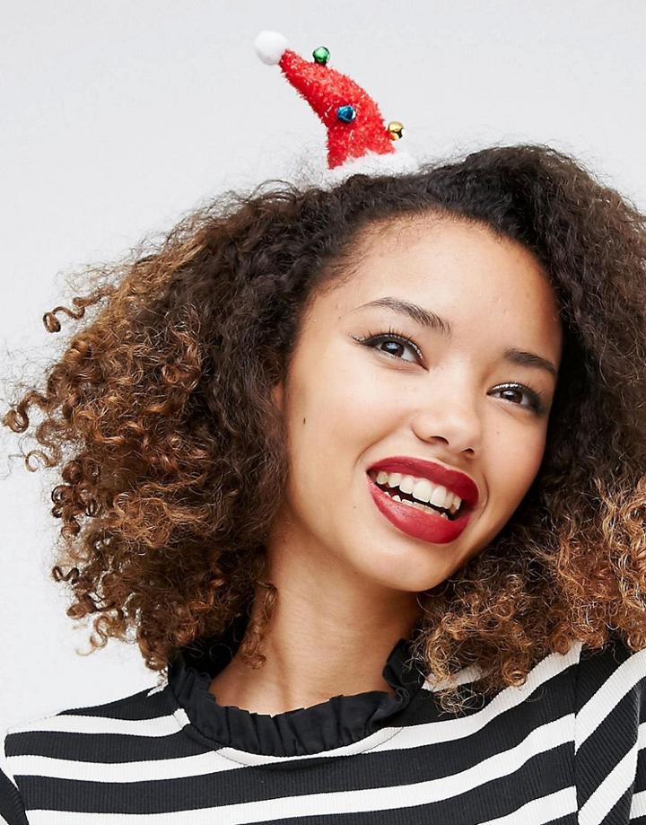 Asos Holidays Santa's Hat Hair Clip - Red