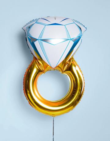 Ginger Ray Giant Wedding Ring Balloon - Multi