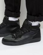 Criminal Damage Courtside Mid Top Sneaker - Black