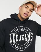 Lee Graphic Hoodie In Black