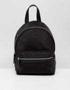 Dkny Medium Nylon Backpack In Black - Black
