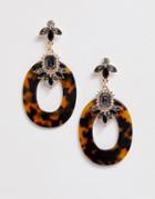Pieces Tortoise Shell Hoops - Brown