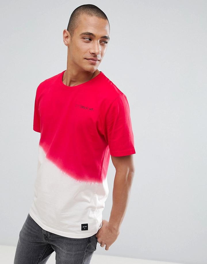 Only & Sons Dip Dye T-shirt - White