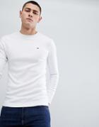 Tommy Jeans Long Sleeve T-shirt In White - White