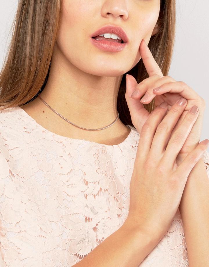 Dogeared Rose Gold Plated Sparkle Rope Chain Boxed Ajustable Choker Necklace - Gold