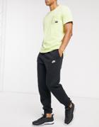 Nike Club Fleece Casual Fit Cuffed Sweatpants In Black