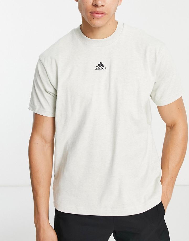Adidas Sportstyle Botantical Dye Chest Logo T-shirt In Green