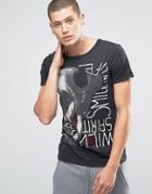 Diesel T-diego-dc-d Skull T-shirt Foil Logo - Black