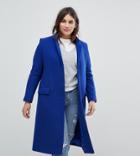 Helene Berman Plus College Wool Blend Coat - Blue