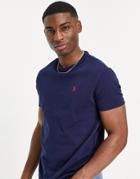 Polo Ralph Lauren Heavyweight Player Logo Classic Oversized Fit T-shirt In Navy