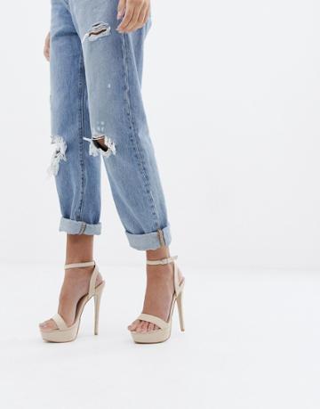 Simmi London Scandal Platform Heeled Sandals-beige