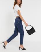 Object Vinnie Mom Jeans In Dark Blue