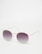 Jeepers Peepers Cat Eye Sunglasses - White