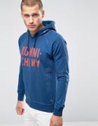 Scotch And Soda Printed Hoodie - Blue