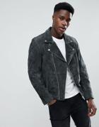 Esprit Suede Biker Jacket - Gray