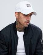 Asos Design Baseball Cap In White With Universal Embroidery - White