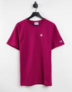Champion Small Logo T-shirt In Dark Red