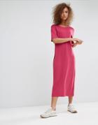 Weekday Maxi T-shirt Dress - Pink