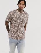 Another Influence Animal Print Boxy T-shirt - Pink
