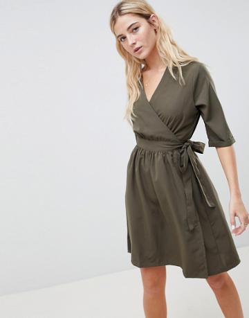 Blend She Wrap Dress - Green