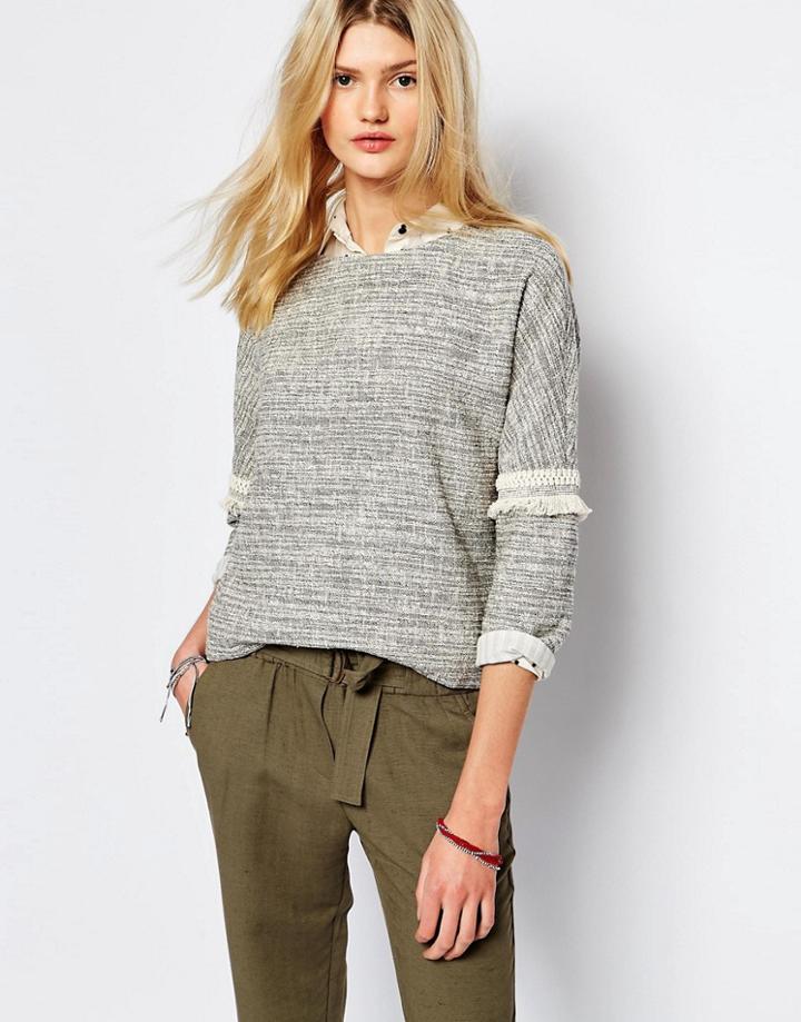 Sessun Sakai Shell Top With Fringing - Multi