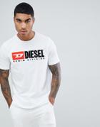 Diesel T-just-division Industry Logo T-shirt White