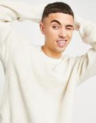 New Look Relax Box Stitch Sweater In Stone-neutral