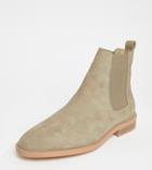 Asos Design Aura Suede Chelsea Ankle Boots-stone
