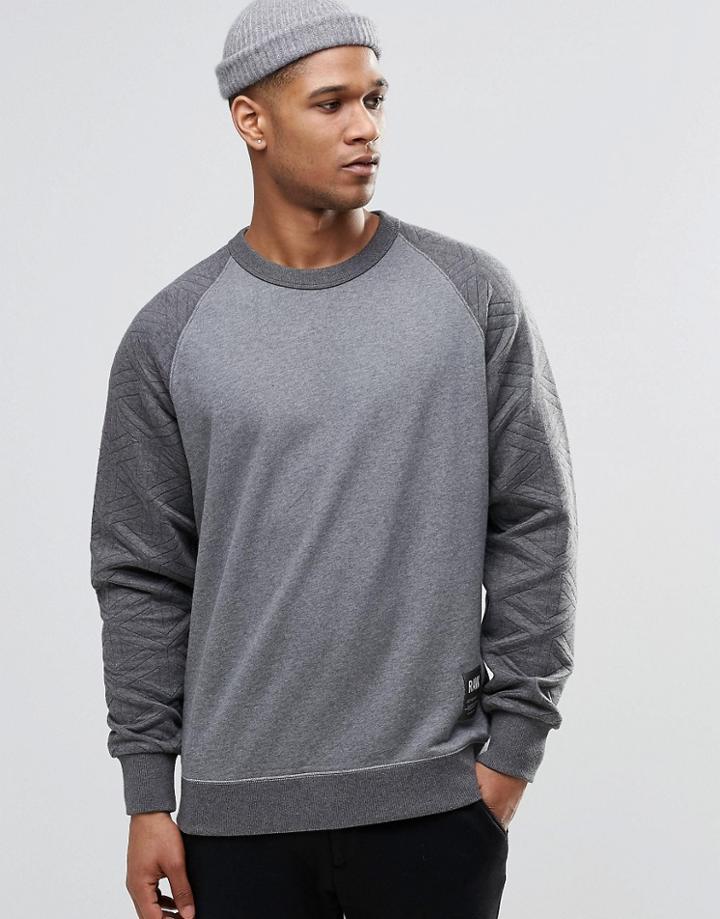 G-star Raix Sweatshirt Contrast Sleeve - Gs Gray Htr