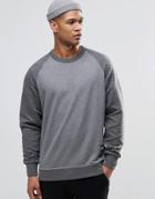 G-star Raix Sweatshirt Contrast Sleeve - Gs Gray Htr
