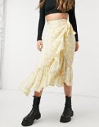 Y.a.s. Camela High Waist Midi Skirt In Floral-multi