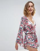 Raga Gardend Delight Floral Print Playsuit - Pink