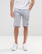 Blend Sweat Shorts Straight Fit Contrast Trims In Gray - Stone Mix