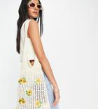 Daisy Street Exclusive Tote Bag In Sunflower Crochet Design-neutral
