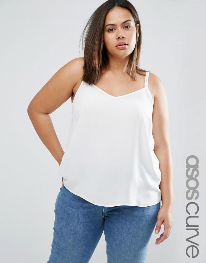 Asos Curve Double Strap Cami - Cream