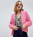 River Island Bobble Cardigan In Pink - Pink