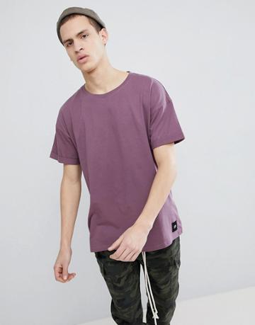 Sixth June Oversized T-shirt In Dusky Purple - Purple