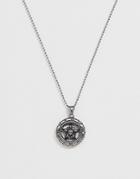 Seven London Cut Away Compass Pendant In Silver