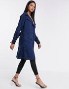 G-star Duty Classic Trench Coat In Imperial Blue-blues