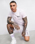 Asos Dark Future T-shirt In Lilac With Front Logo Print-purple