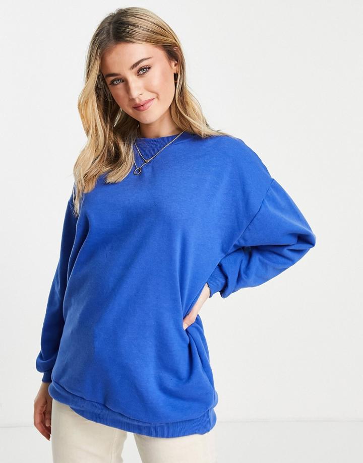 Stradivarius Oversized Sweat In Blue-blues