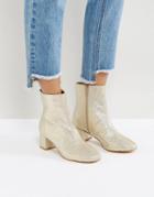 Asos Rhythm Ankle Boots - Gold