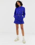 Tiger Of Sweden Popsicle Mini Skirt With Contrast Stitch - Blue