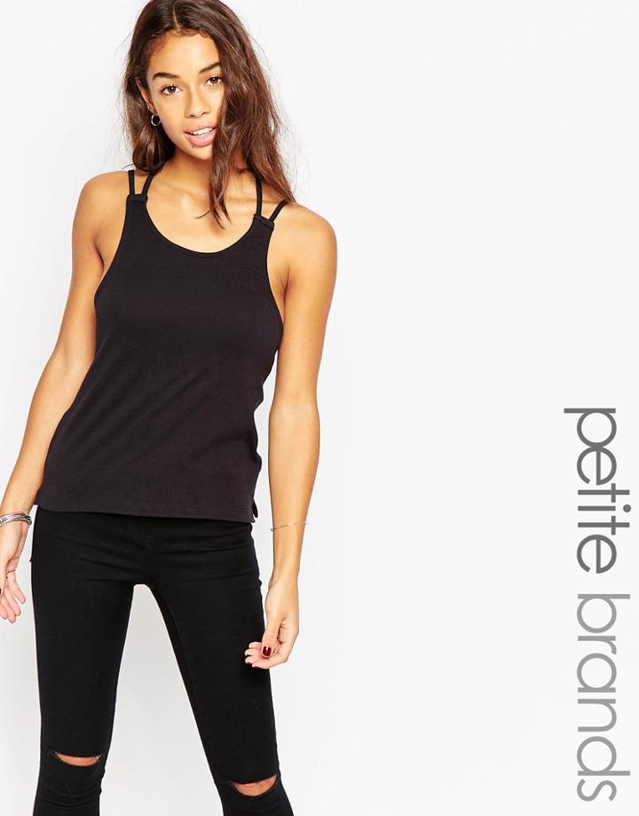 Noisy May Petite Strappy Vest - Black