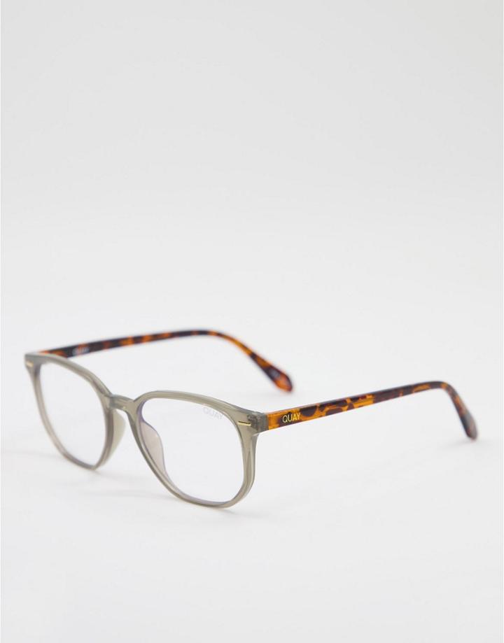 Quay Ctrl Womens Blue Light Glasses In Green-pink