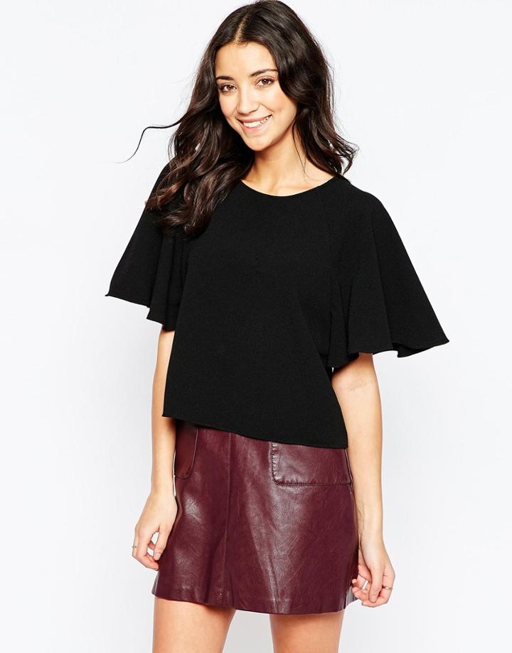 Traffic People Butterfly Kiss Top - Black