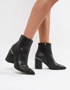 Asos Design Ebele Pointed Ankle Boots - Black