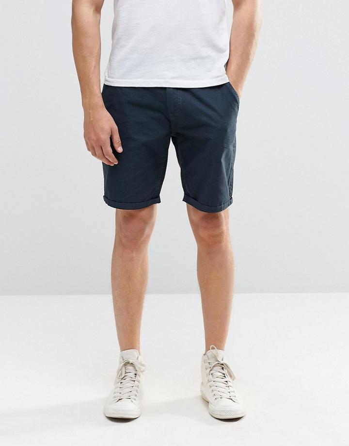 Brave Soul Chino Shorts - Navy