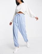 Addias Originals 'logomania' Triple Logo Sweatpants In Light Blue